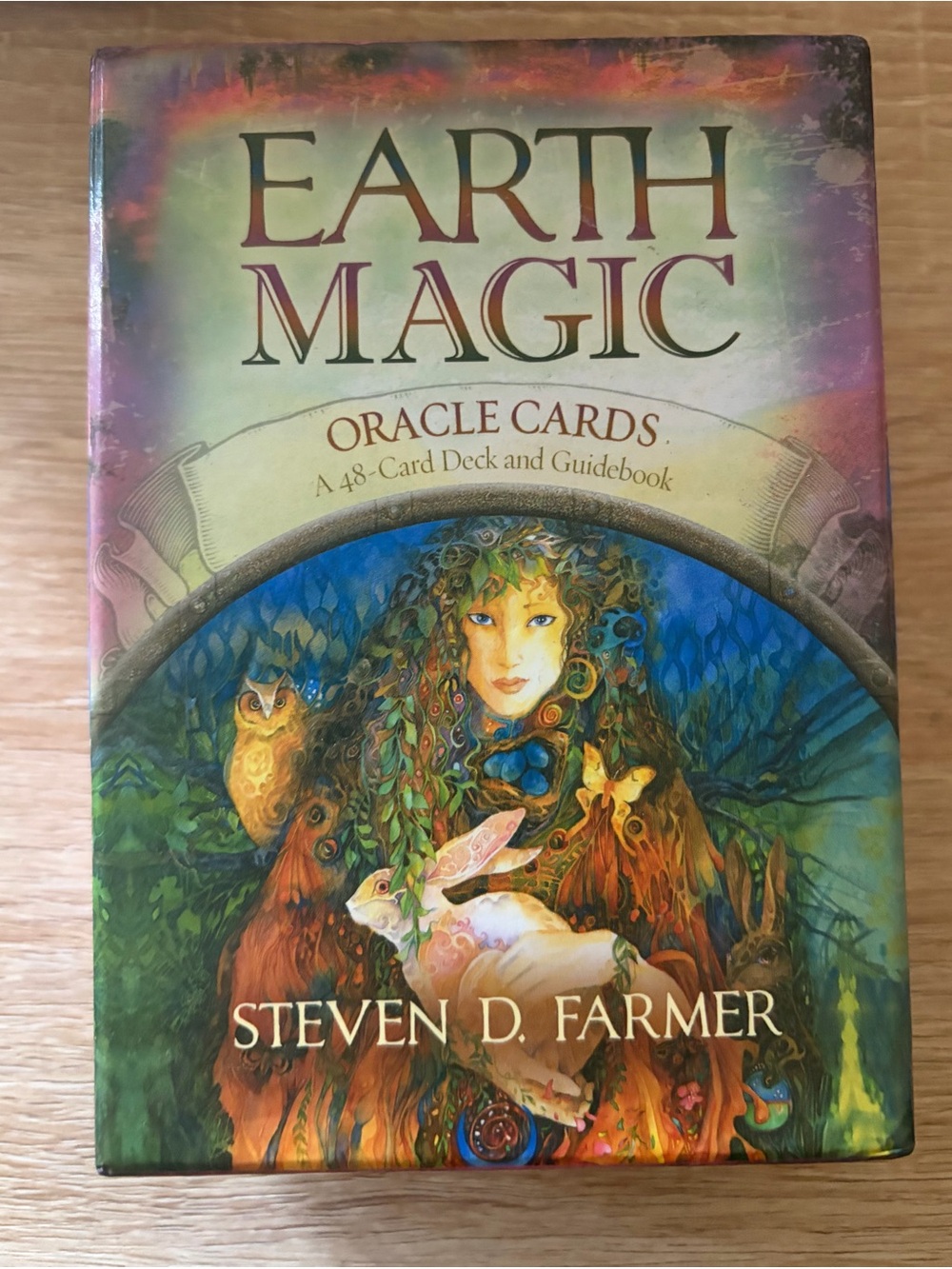 Earth Magic Oracle Cards by Steven D. Farmer - Colorful Illustrated Box